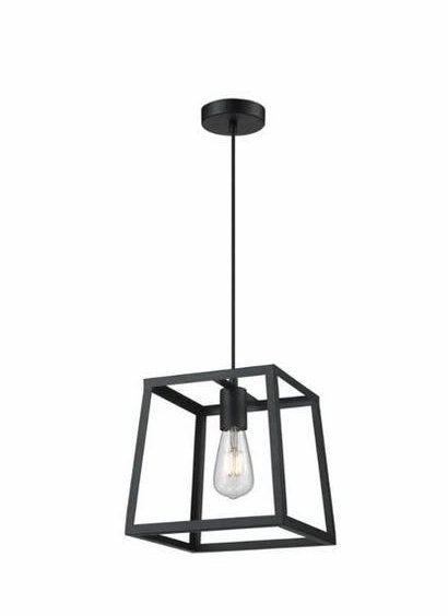 Twee stuks zwarte metalen industriële hanglampen, Ophalen of Verzenden, Zo goed als nieuw, Metaal, Minder dan 50 cm