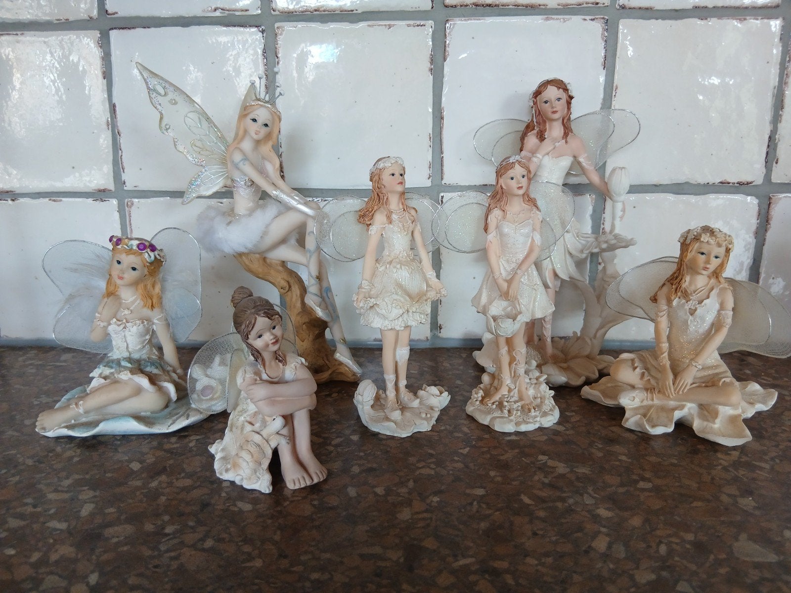Set van 7 Elfenbeeldjes, Ophalen of Verzenden, Zo goed als nieuw, Fantasy