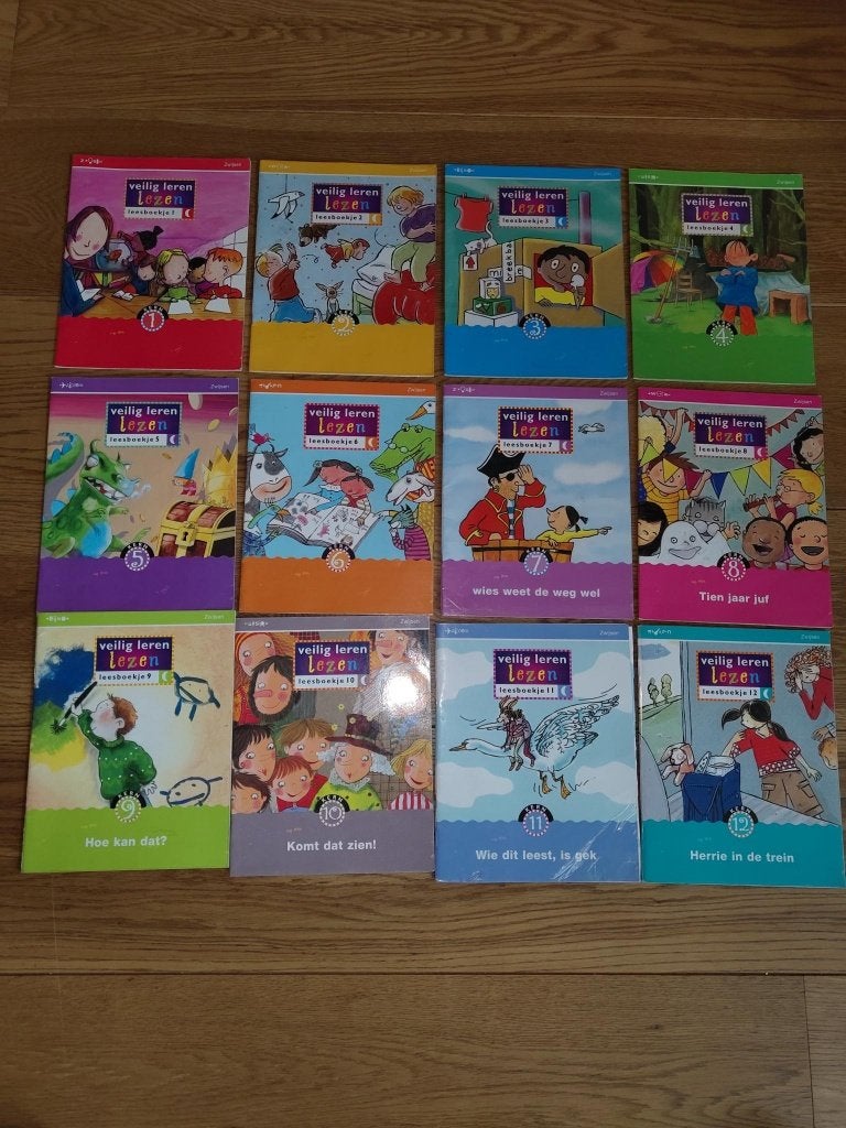 Serie veilig leren lezen leesboek 1-12 (kern 1-12)., Ophalen of Verzenden, Gebruikt, Taal en Lezen