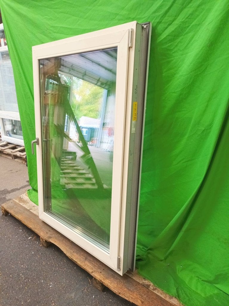 Kunststof Draaikiep kozijn b106 x h154 cm Crème   -2662-, Kunststof, Gebruikt, Raamkozijn, Niet ingevuld