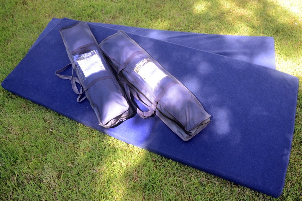 Twee EuroTrail stretchbedden incl. matrasjes, 80x200 cm, Ophalen, Gebruikt, Campingmeubel-accessoire