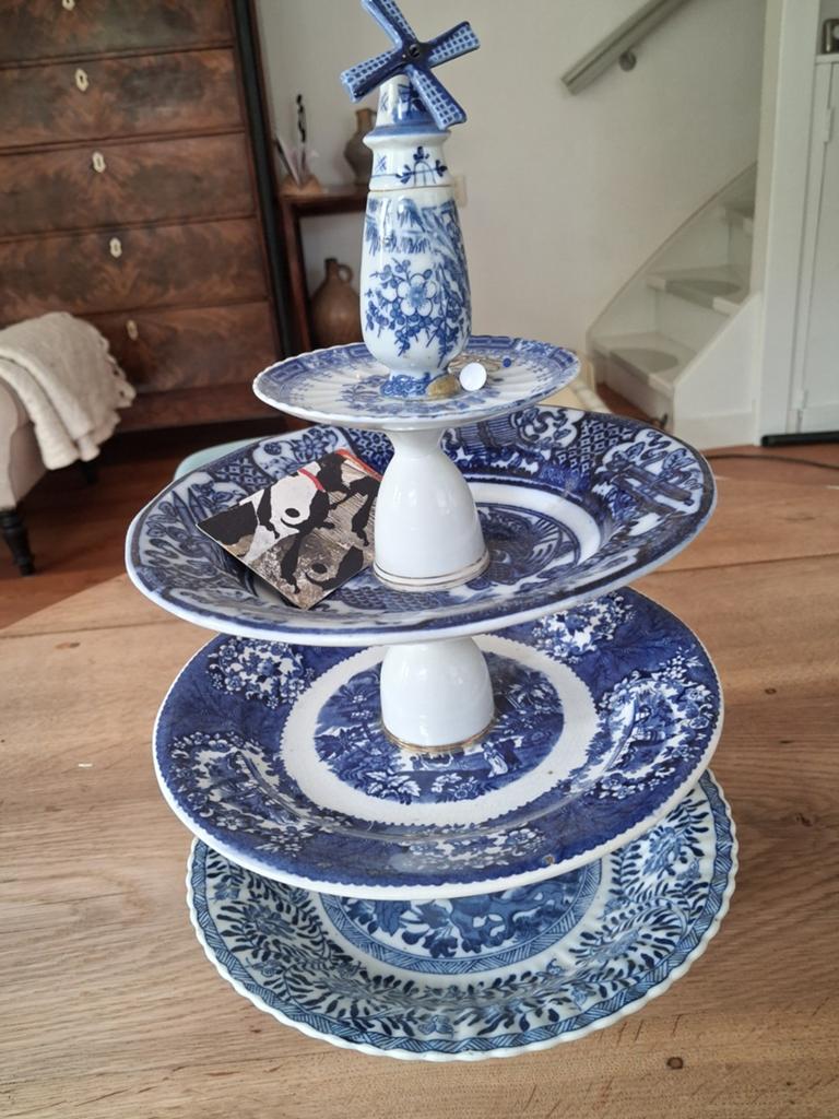 Etagere blauw wit, Verzenden
