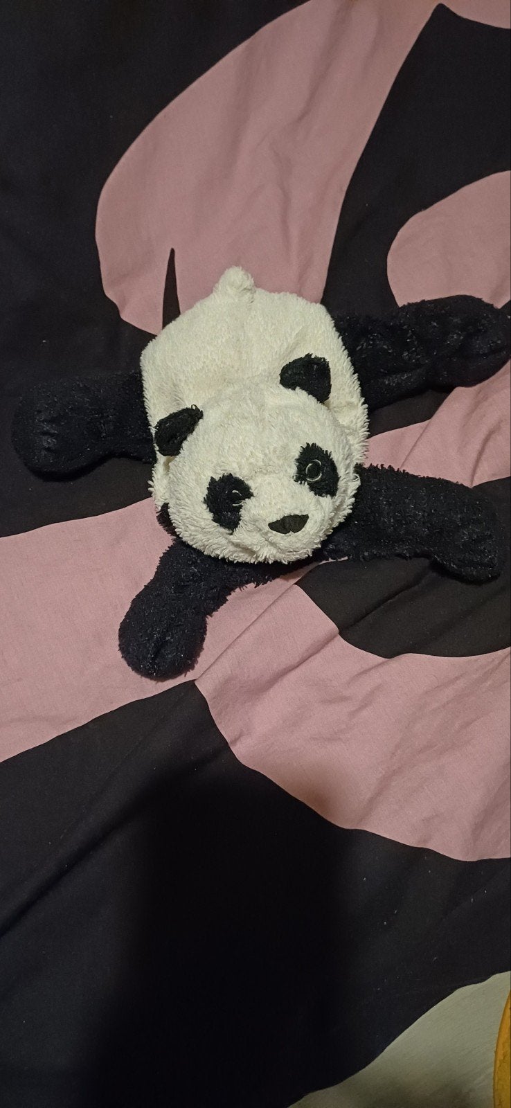 1 Schattige Panda Knuffel - Zwart-Wit Pluche Speelgoed, Ophalen, Gebruikt, Overige typen, Zwart