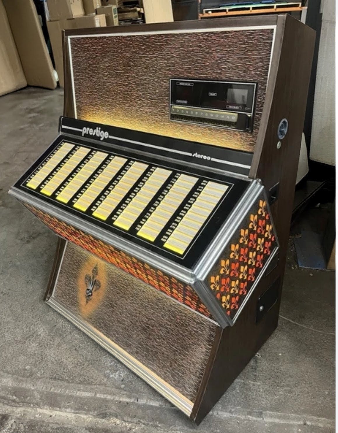 NSM Prestige 160E Stereo Jukebox, Verzamelen, Automaten | Jukeboxen, Gebruikt, 1970 tot heden, Ophalen, Met singles