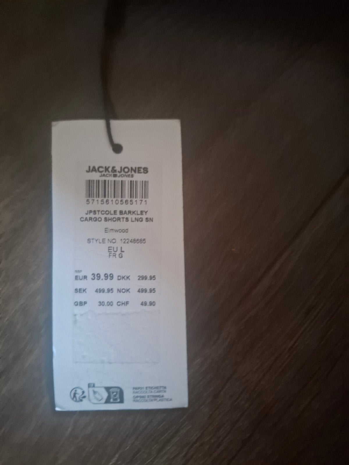 Jack & Jones JPSTCOLE BARKLEY CARGO SHORTS L, Maat 52/54 (L), Beige, Nieuw, Ophalen of Verzenden