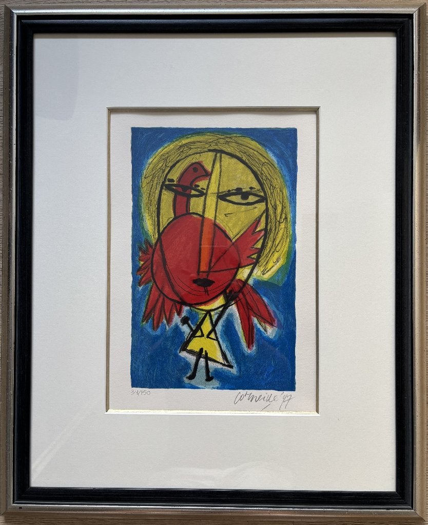 Corneille (1922-2010) - L'oiseau dans la tête (1997), Personages en Fantasiefiguren, Ophalen of Verzenden, Lithografie, Gelimiteerde oplage
