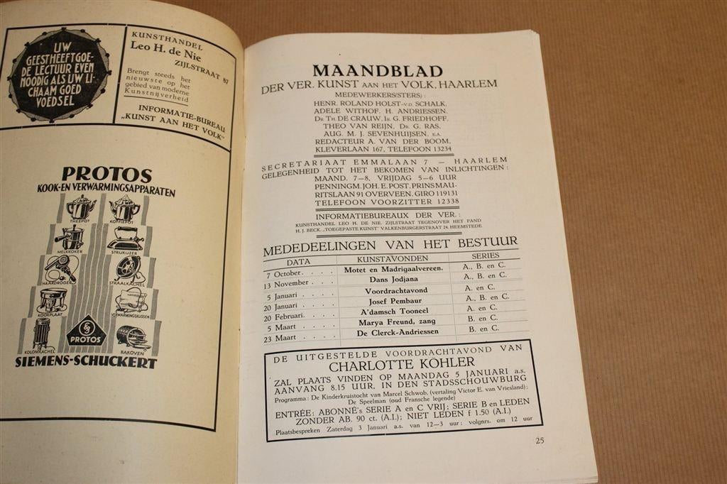Kunst aan het Volk — Maandblad uit de Jaren \'30 [1931], Ophalen of Verzenden, Gelezen