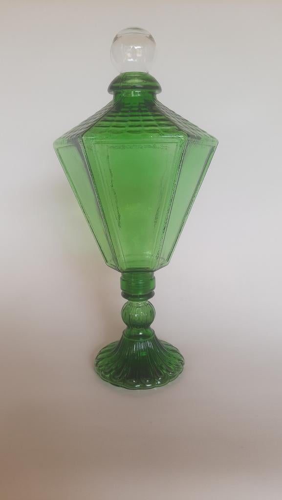 Wijnfles karaf Orvieto Nello Gori, lees de beschrijving, Ophalen of Verzenden, Zo goed als nieuw, Groen, Glas