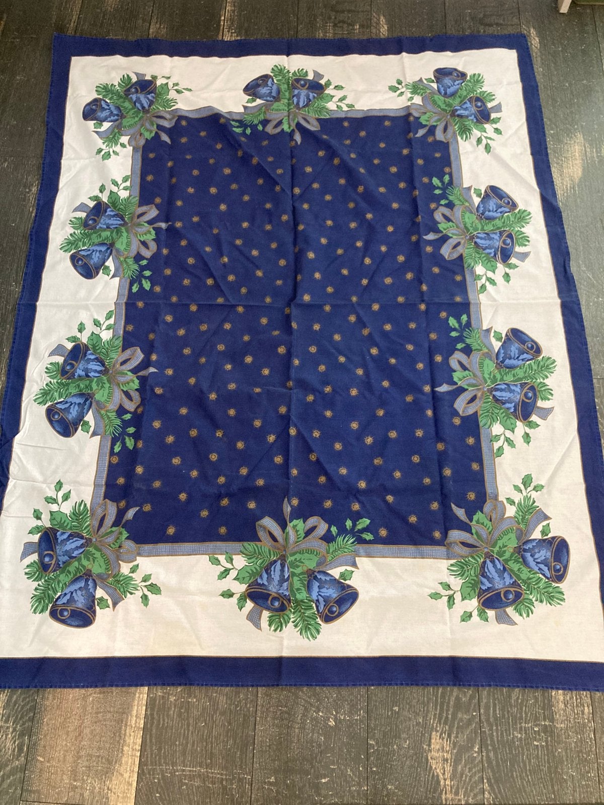 Kerst tafelkleed, blauw (230925), Diversen, Ophalen of Verzenden, Gebruikt