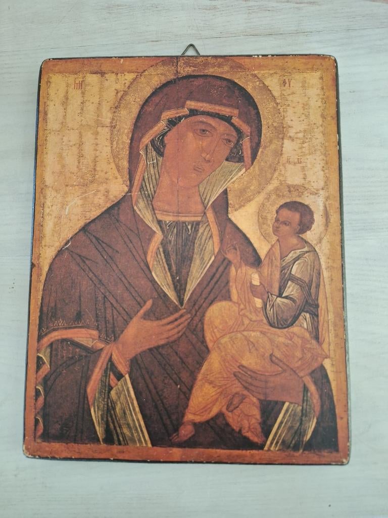 Georgische Maagd met Kind - Louvre Parijs, Antiek en Kunst, Ophalen of Verzenden