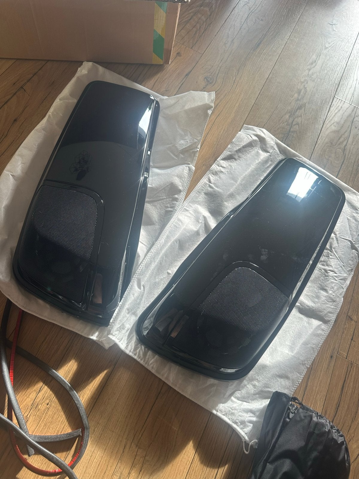 Harley-Davidson Speaker Deksel Set - Zwart, Motoren, Ophalen of Verzenden, Nieuw