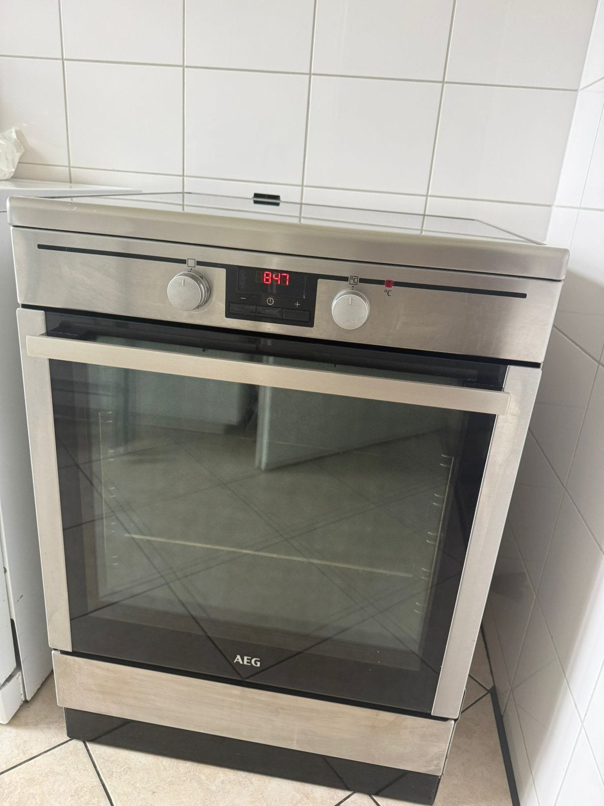 Nette Aeg inductie fornuiz (vrijstaand), Ophalen, Gebruikt, 60 cm of meer, 4 kookzones