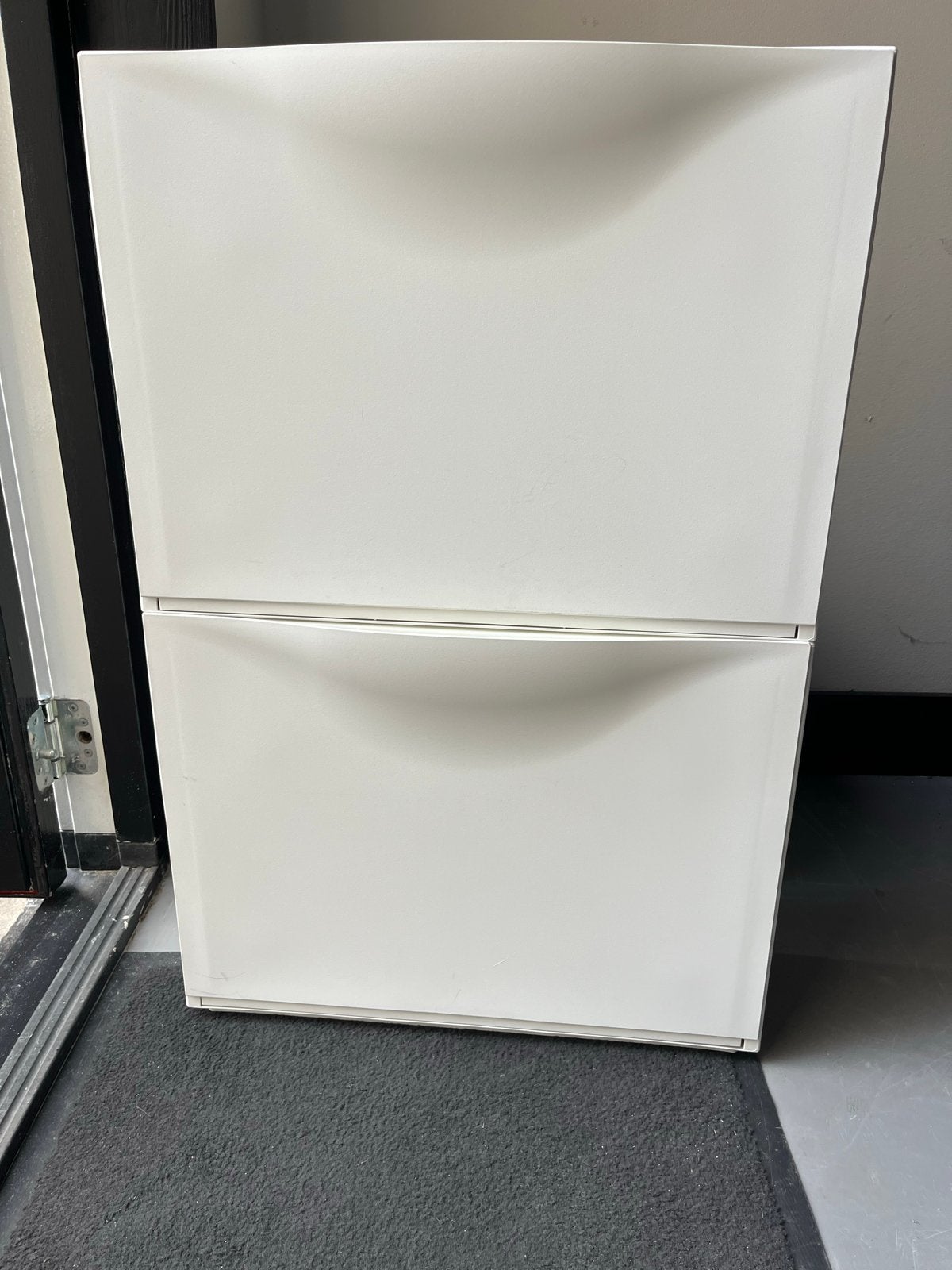 Witte schoenenkast met 2 lades, Ophalen, Gebruikt