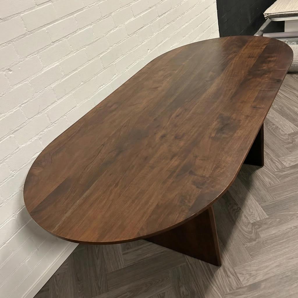 Massief Mangohouten Eettafel Deens Ovaal 200cm, Huis en Inrichting, Tafels | Eettafels, Overige materialen, 100 tot 150 cm, 200 cm of meer
