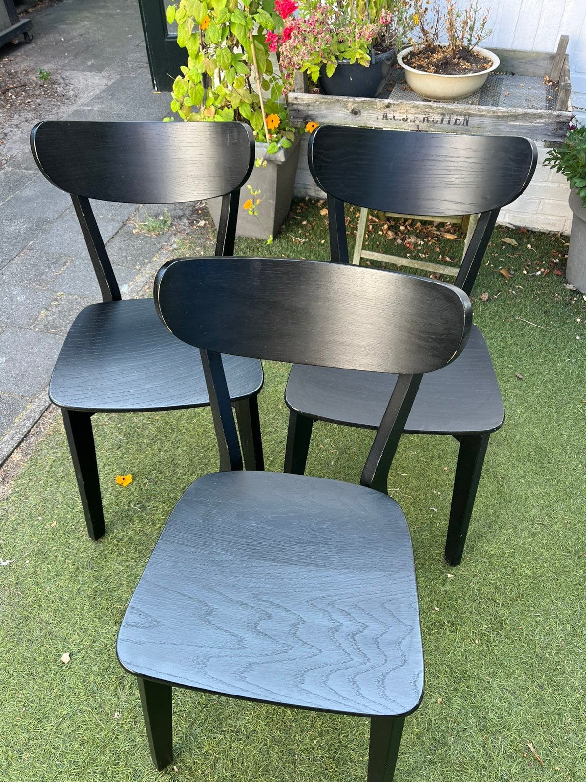 Zwarte eettafelstoelen (3 stuks) Loods 5, Gebruikt, Drie, Zwart, Ophalen of Verzenden