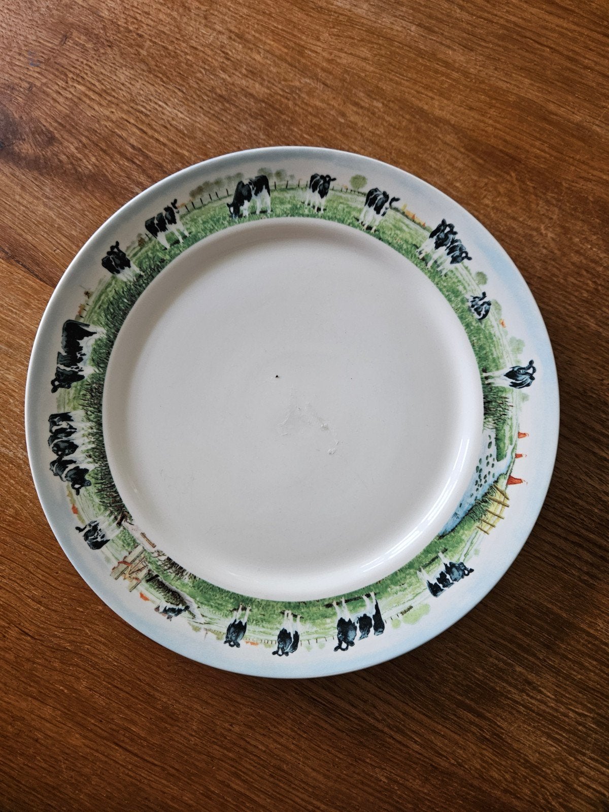 Wiebe van der Zee borden 25 cm - Koeien design, Gebruikt, Overige merken, Keramiek, Landelijk/Boerenbont