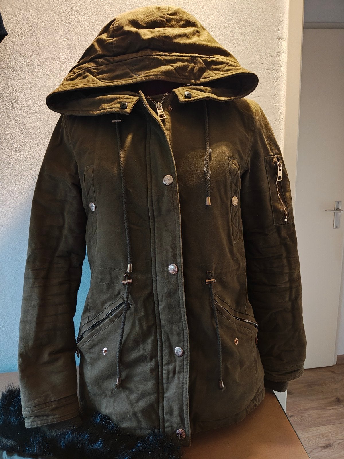 Groene winterjas Geographical Norway parka Boldina lady 056, Verzenden, Geographical Norway, Zo goed als nieuw, Maat 36 (S)