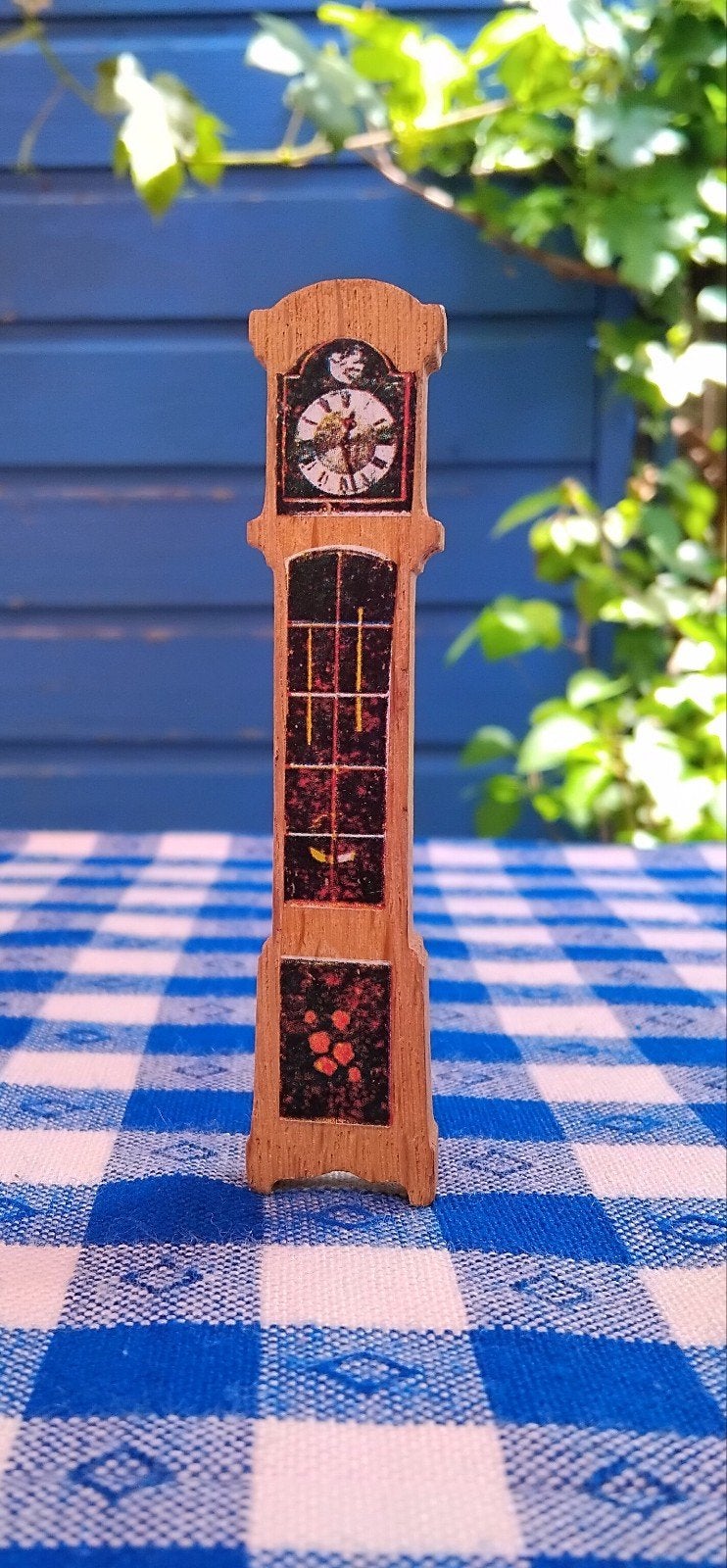Vintage miniatuur houten staande poppenhuisklok Lundby, Kinderen en Baby's, Speelgoed | Poppenhuizen, Ophalen of Verzenden, Zo goed als nieuw