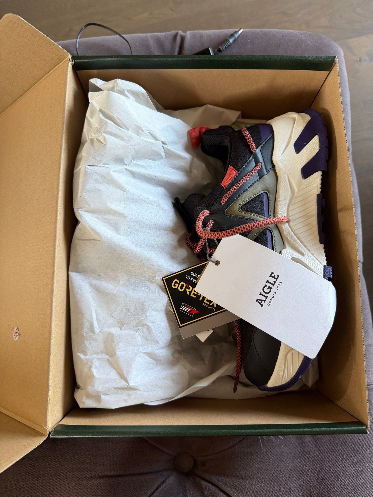 Nieuwe Aigle Guino W GTX sneakers - Maat 40, Kleding | Dames, Ophalen of Verzenden, Nieuw, Zwart, Sneakers of Gympen