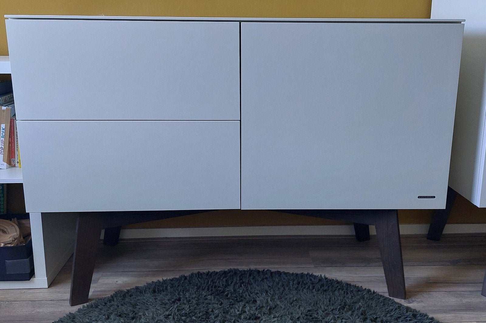 kidsmill sixties commode mat wit walnoot, Ophalen, Zo goed als nieuw, Jongetje of Meisje