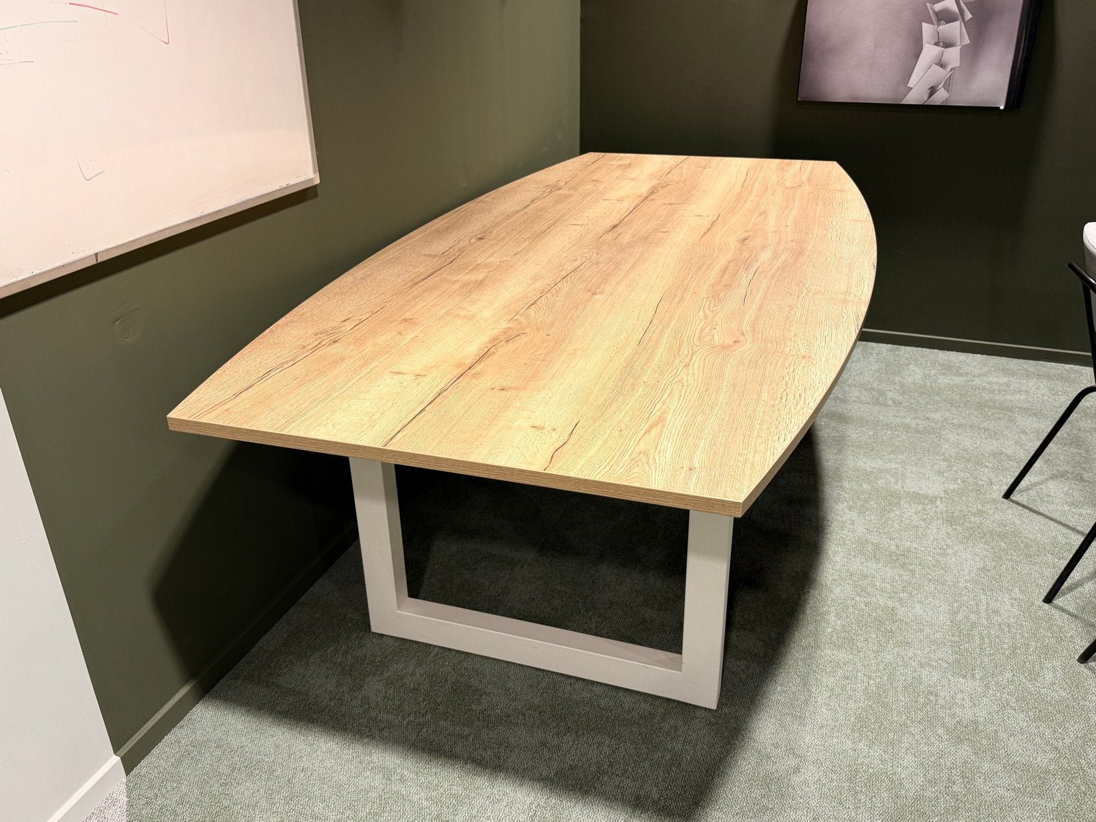Eiken Eettafel of Vergadertafel 240x120 cm, Ophalen, 100 tot 150 cm, 200 cm of meer, Zo goed als nieuw