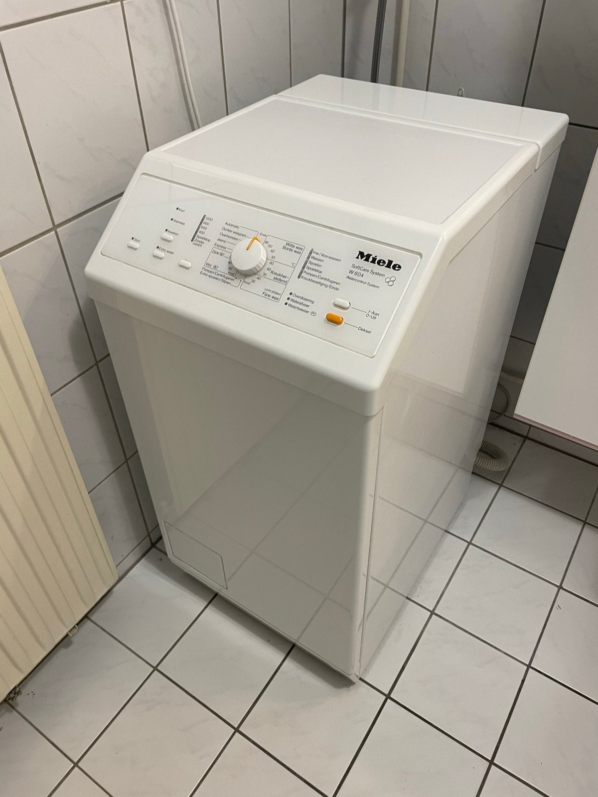 Miele W 604 Bovenlader Wasmachine - SoftCare System, Ophalen, 6 tot 8 kg, Bovenlader, Kort programma