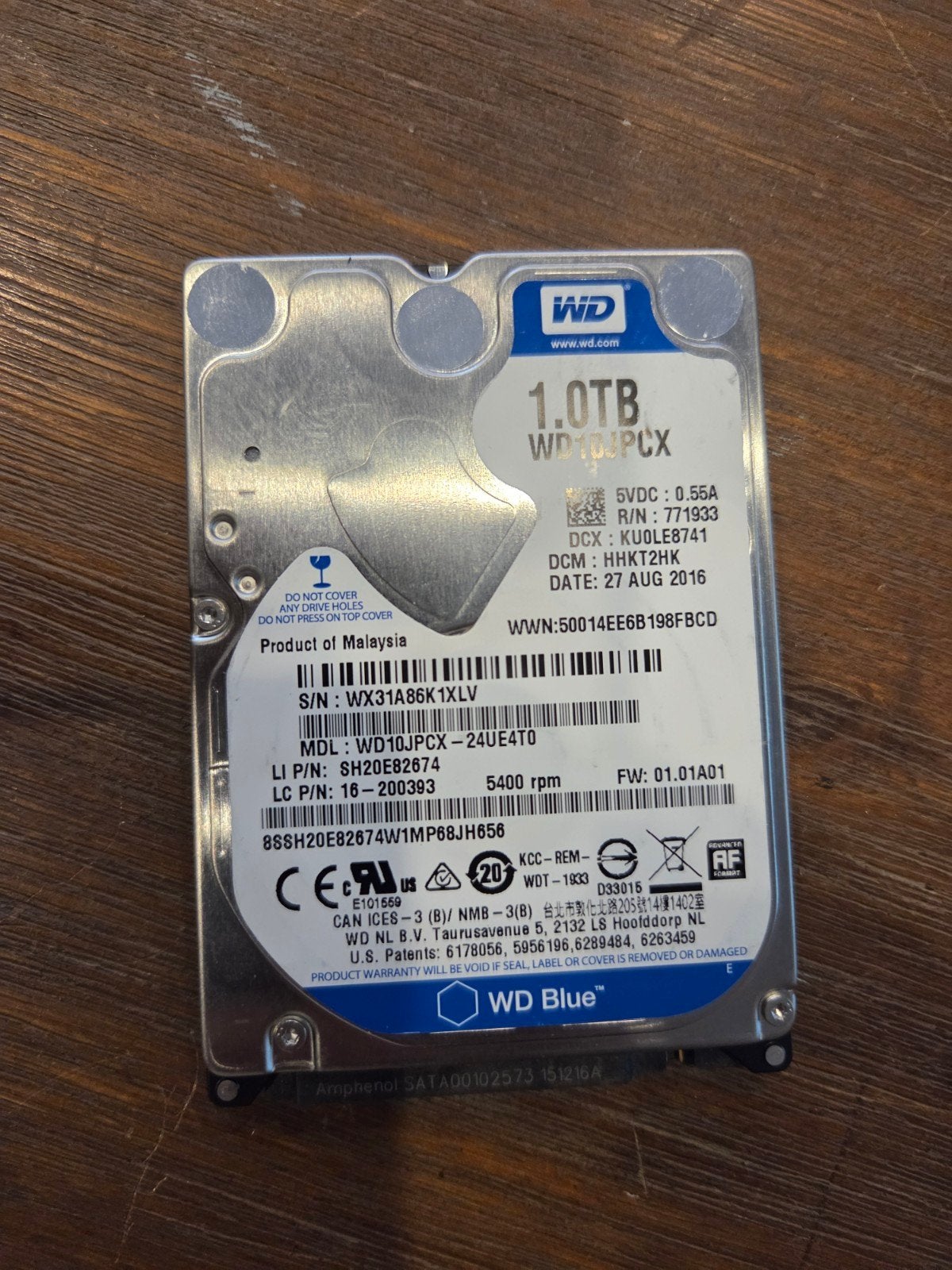 Zeer nette 1TB Western Digital HDD - WD10JPCX, Ophalen of Verzenden, ., ., .