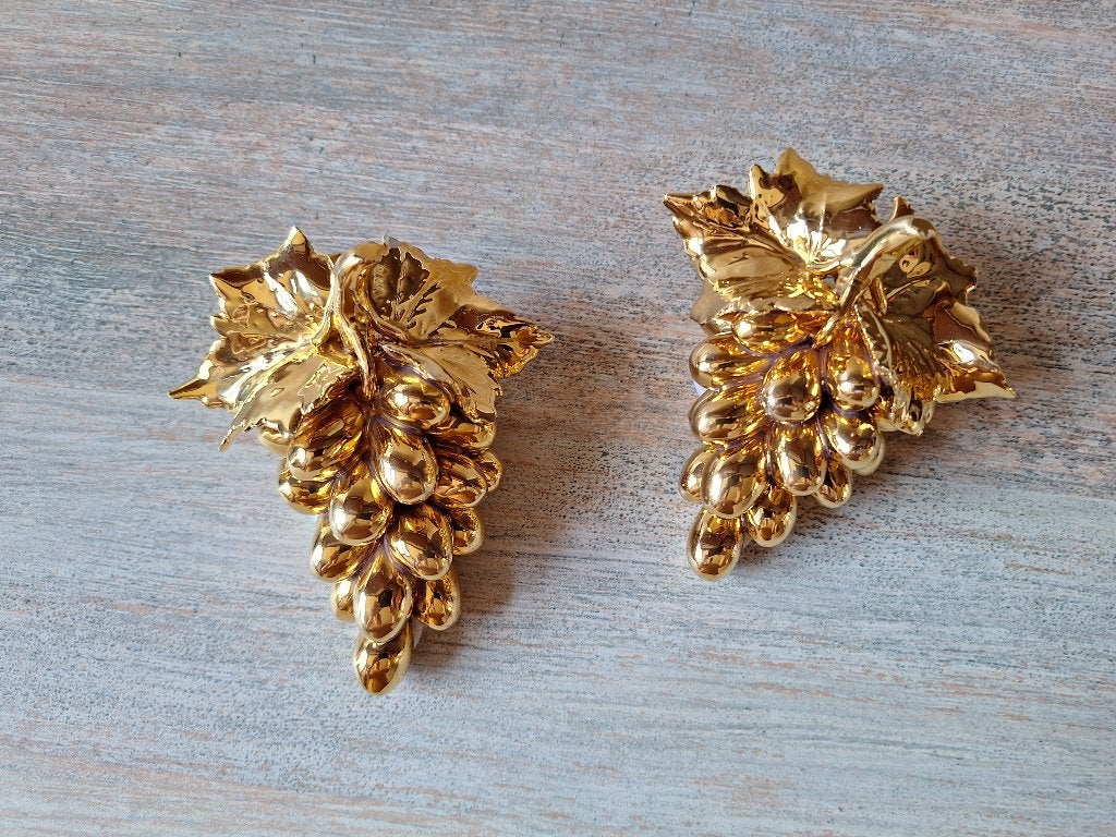 Set van 2 gouden decoratieve druiven, Ophalen
