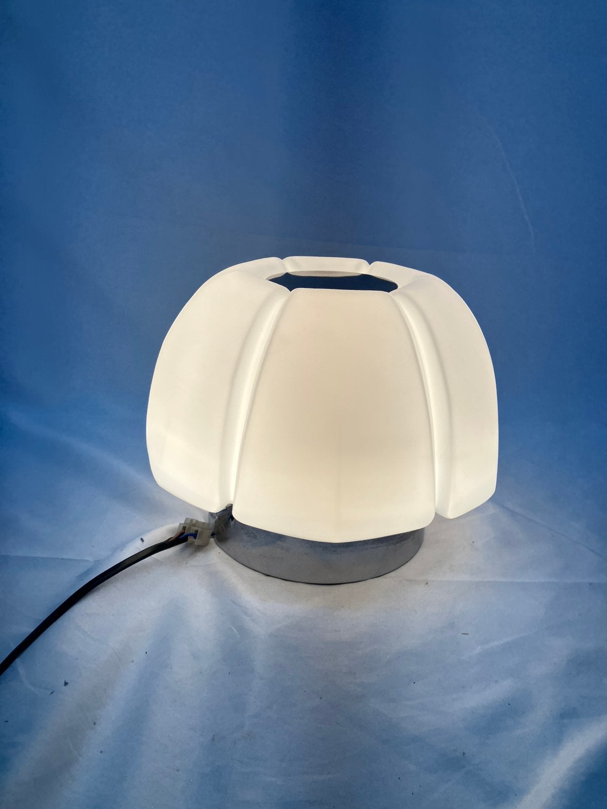 Vintage opaline lotus plafond of Wandlamp Glashütte Limburg, Ophalen of Verzenden, Gebruikt