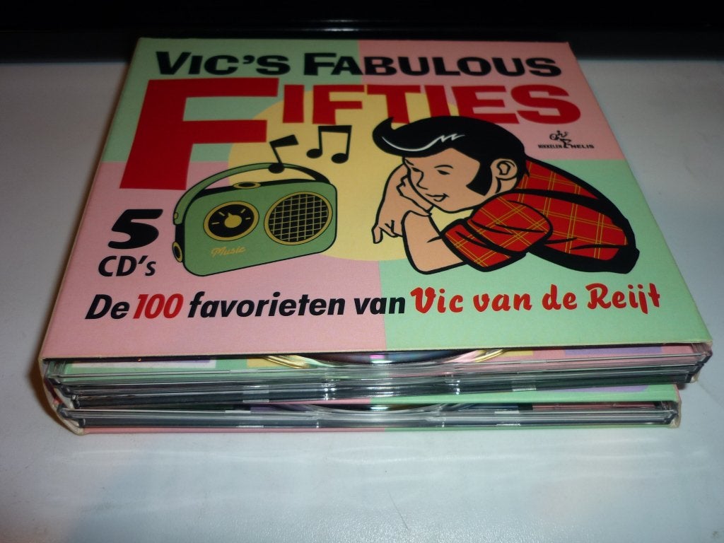 Vic's Fabulous Fifties - 5 CD's - 100 favorieten, Cd's en Dvd's, Boxset, Pop, Ophalen of Verzenden, Zo goed als nieuw