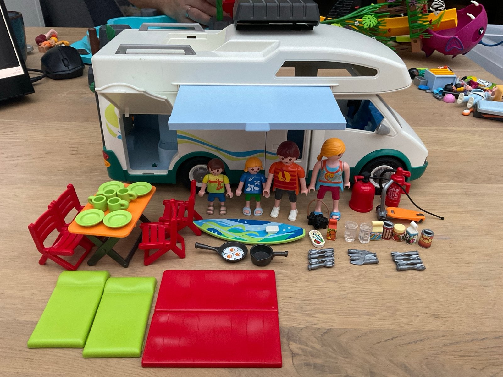 Playmobil Camper met complete inrichting en accessoires, Gebruikt, Complete set, Voertuig, Family fun