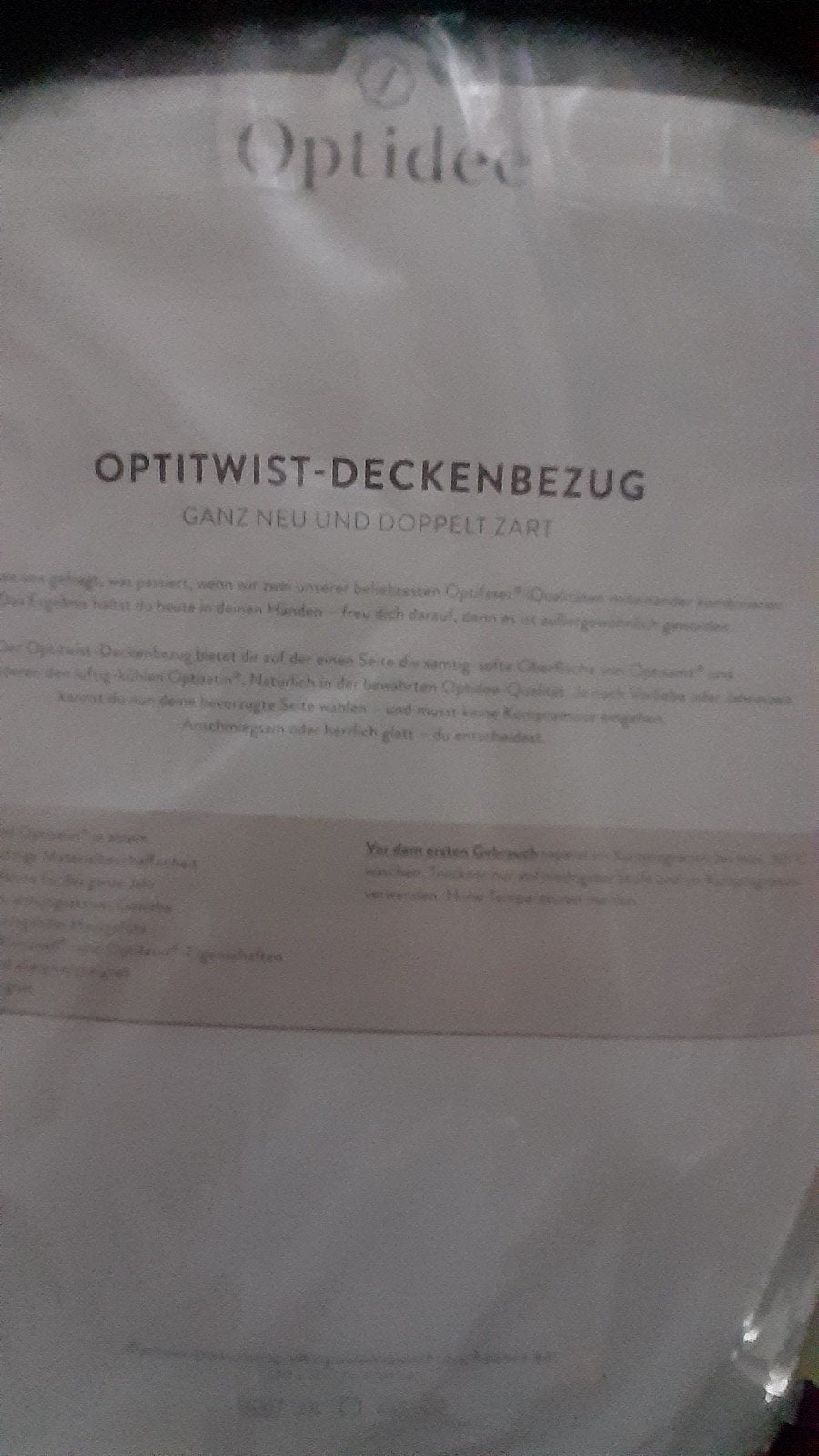 Optidee Optitwist Dekbedovertrek Zilvergrijs/Sneeuwwit, Ophalen, Eenpersoons, Dekbedovertrek, Nieuw