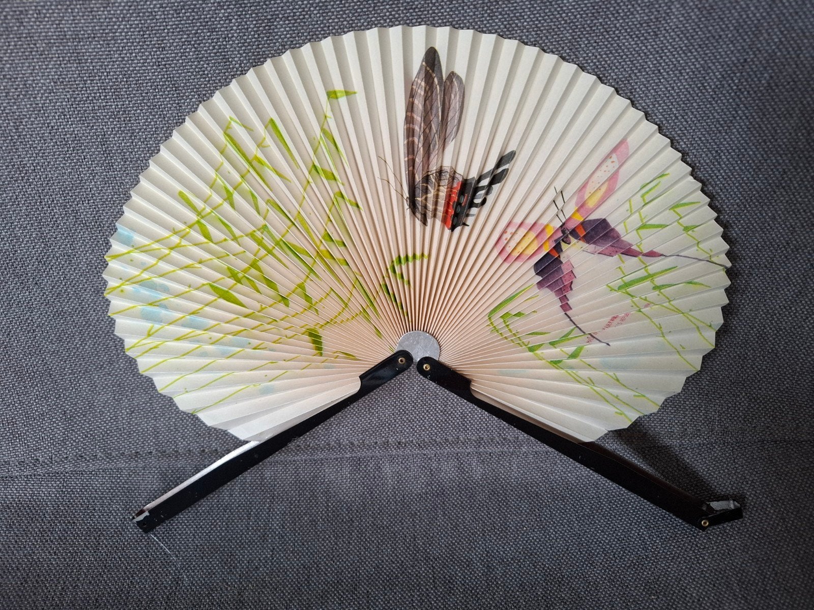 Vintage Chinese ronde waaier, Uniek decoratie-item, Antiek en Kunst, Ophalen of Verzenden