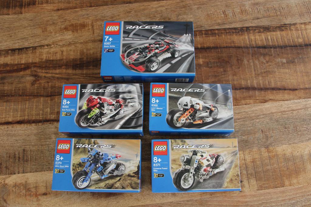 LEGO Racers, 8354 – 8355 – 8357 – 8370 - 8371. Nieuw, Ongeopend/sealed, Lego, Nieuw, Ophalen of Verzenden