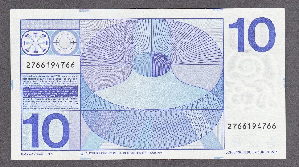Frans Hals 10 gulden 25.4.1968 UNC Hekman variant- AV37.1d.2, Verzenden, 10 gulden