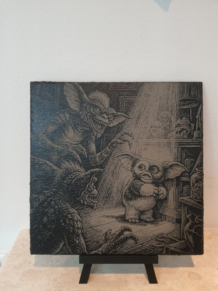 nieuw gremlin afbeelding op leisteen voor de verzamelaar, Ophalen of Verzenden, Nieuw, Film, Overige typen
