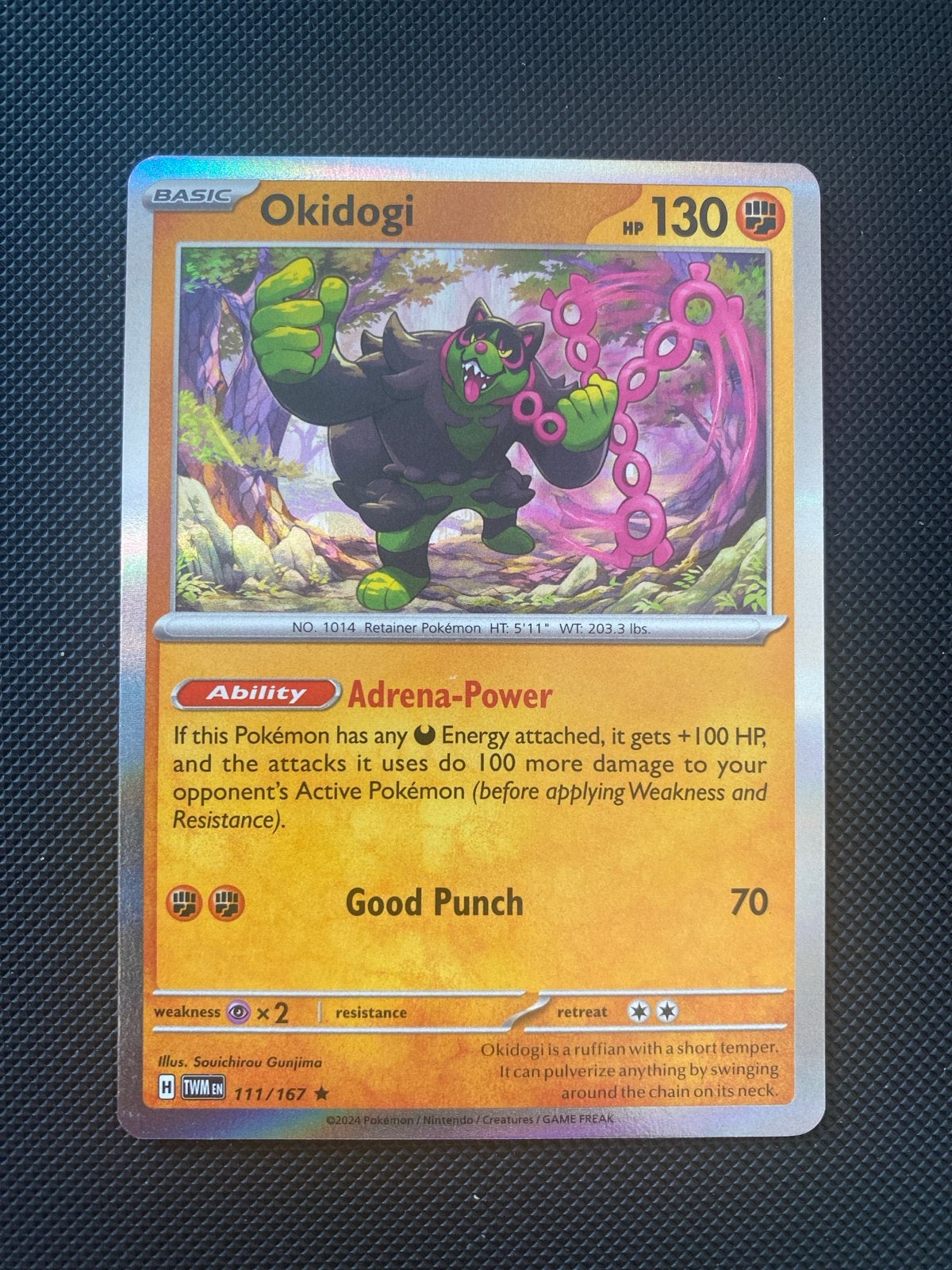 Okidogi 111/167 Rare Holo Twilight Masquerade, Ophalen of Verzenden, Zo goed als nieuw, Losse kaart, Foil