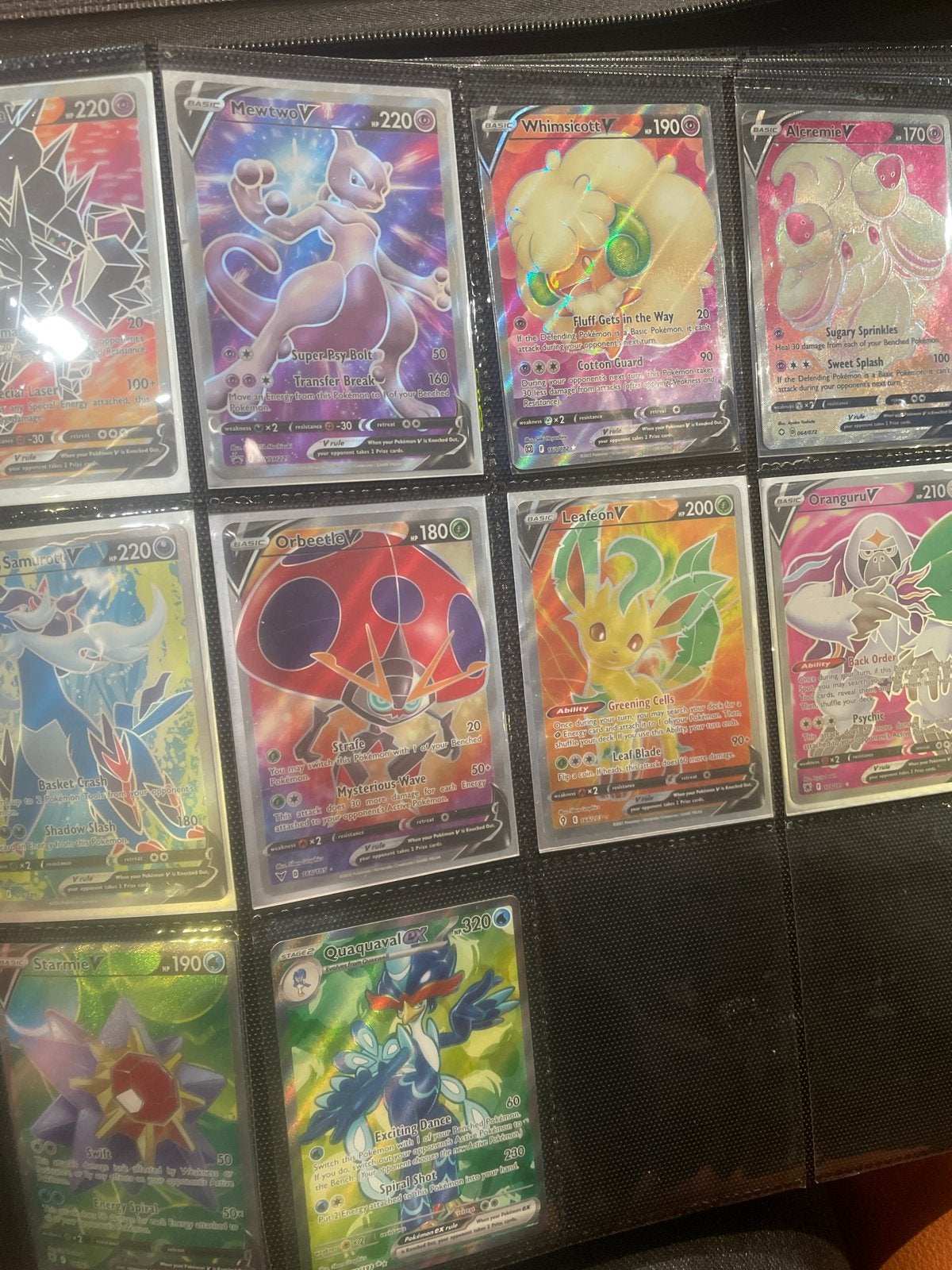 Pokémon kaarten - Full Art V, EX collectie, Ophalen of Verzenden, Zo goed als nieuw, Meerdere kaarten, Foil