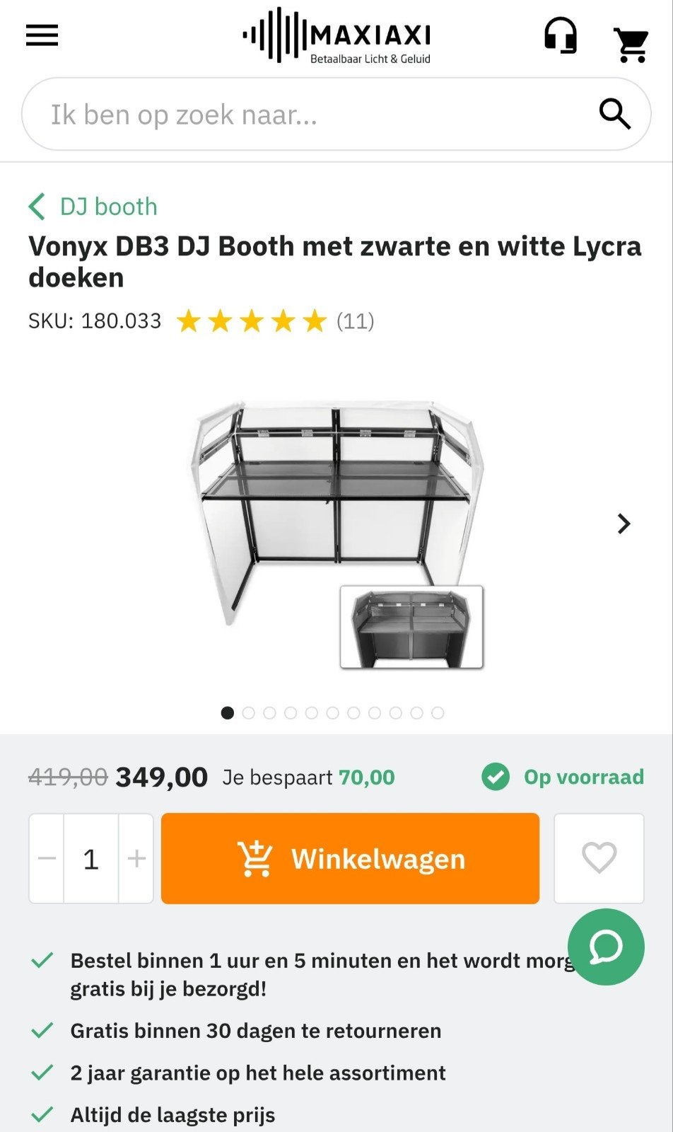 vonyx db3 dj booth, Ophalen, Overige merken