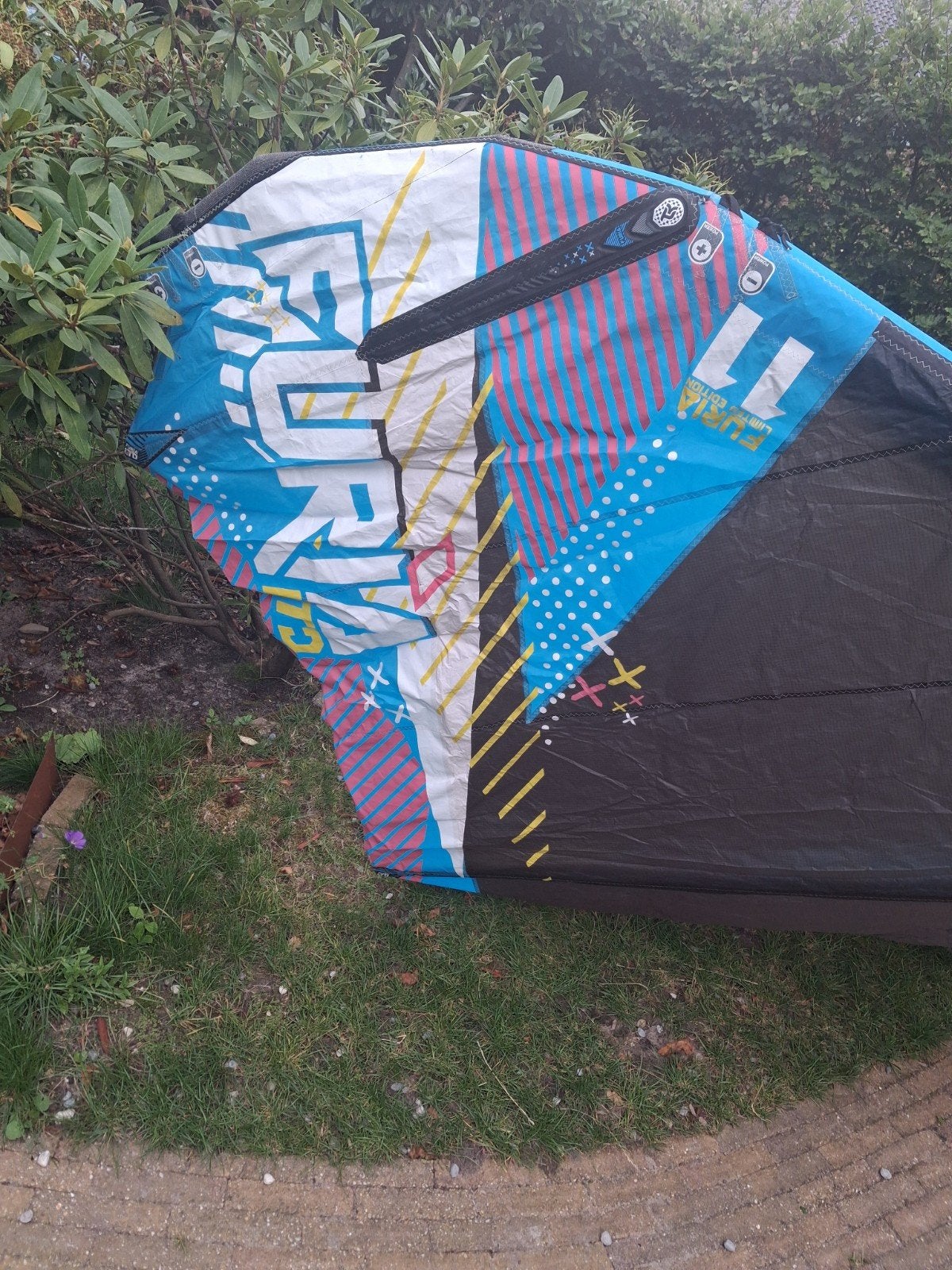 Takoon Furia Kite 11m  met bar en harnas, Watersport en Boten, Ophalen, Gebruikt, Kitesurf-set