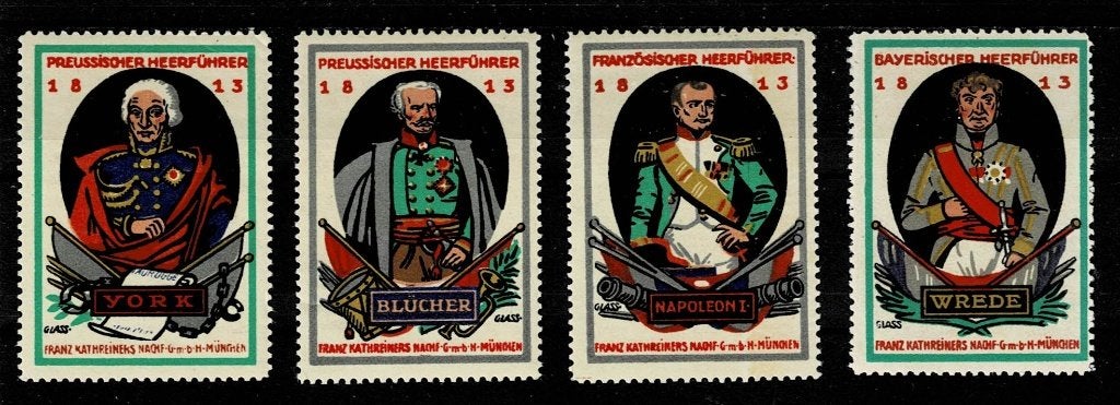 4 sluitzegels Duitsland FRANZ KATHREINER, Ophalen of Verzenden, Overige thema's