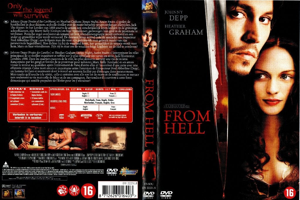 From Hell, Vanaf 16 jaar, Ophalen of Verzenden, Zo goed als nieuw, Actiethriller