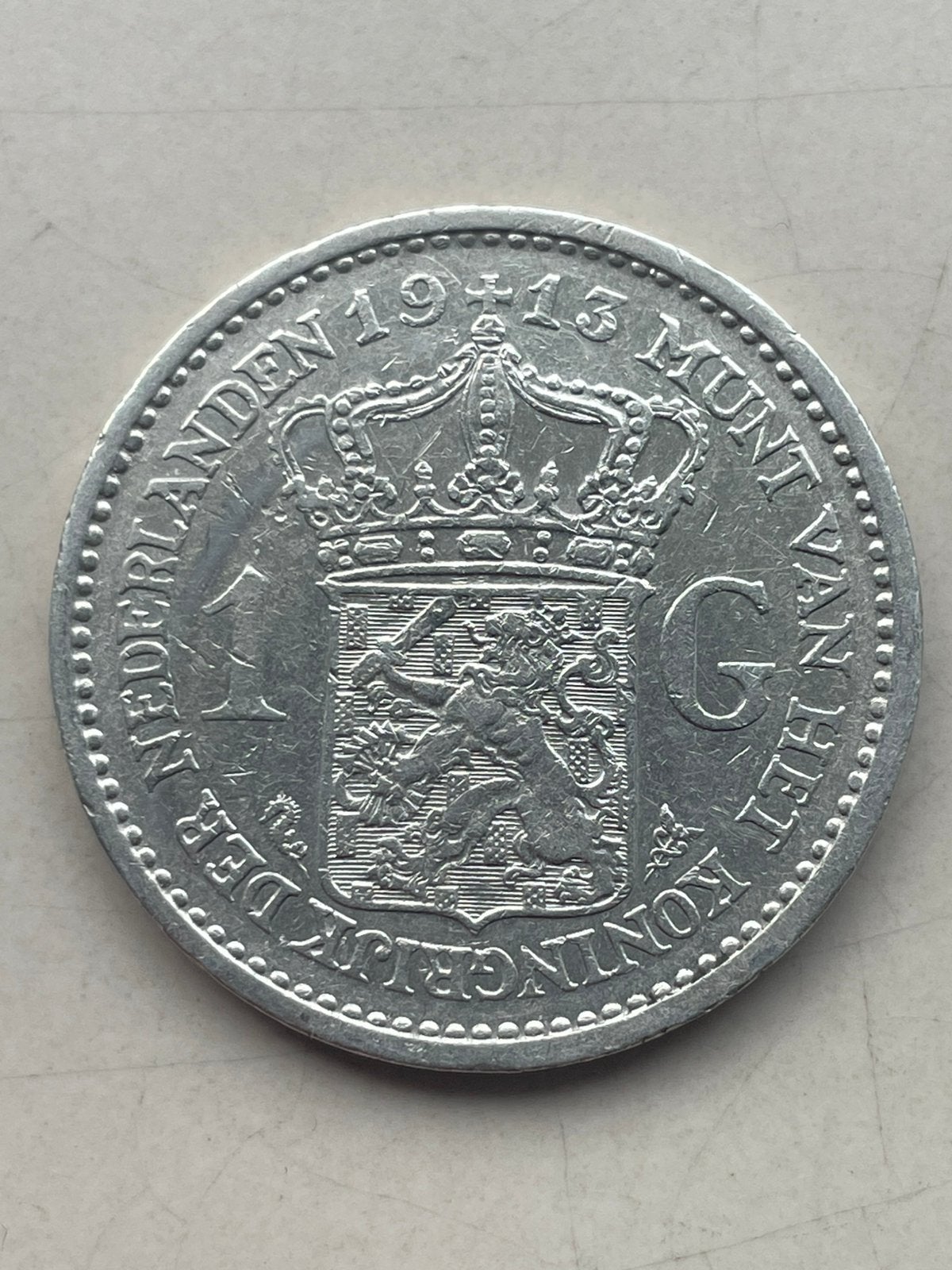 Gulden 1913 zfr, 1 gulden, Zilver, Ophalen of Verzenden, Koningin Wilhelmina