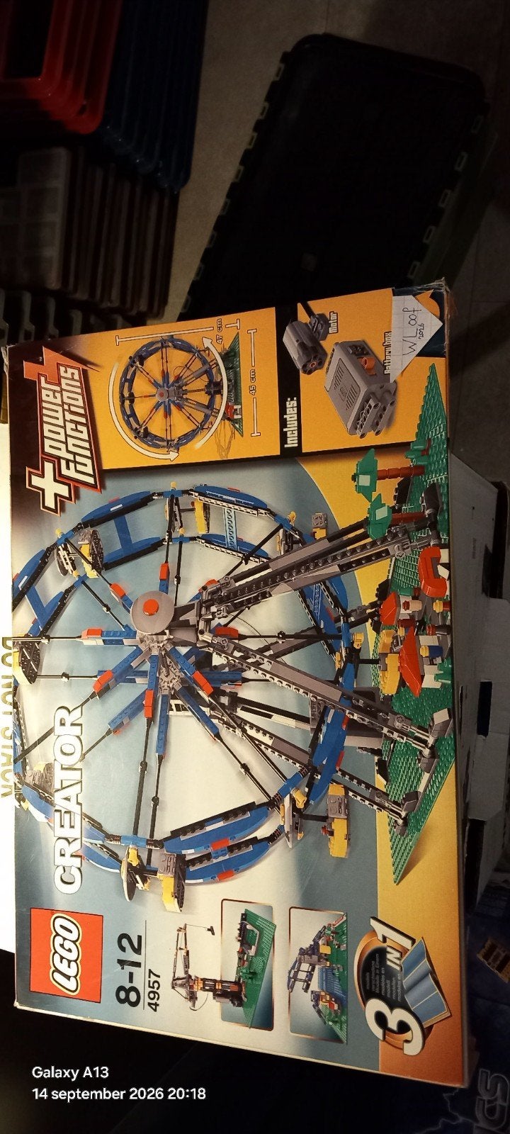Lego Creator 4957 Reuzenrad - Compleet met Power Functions, Ophalen, Inclusief instructies, Gebruikt, Lego