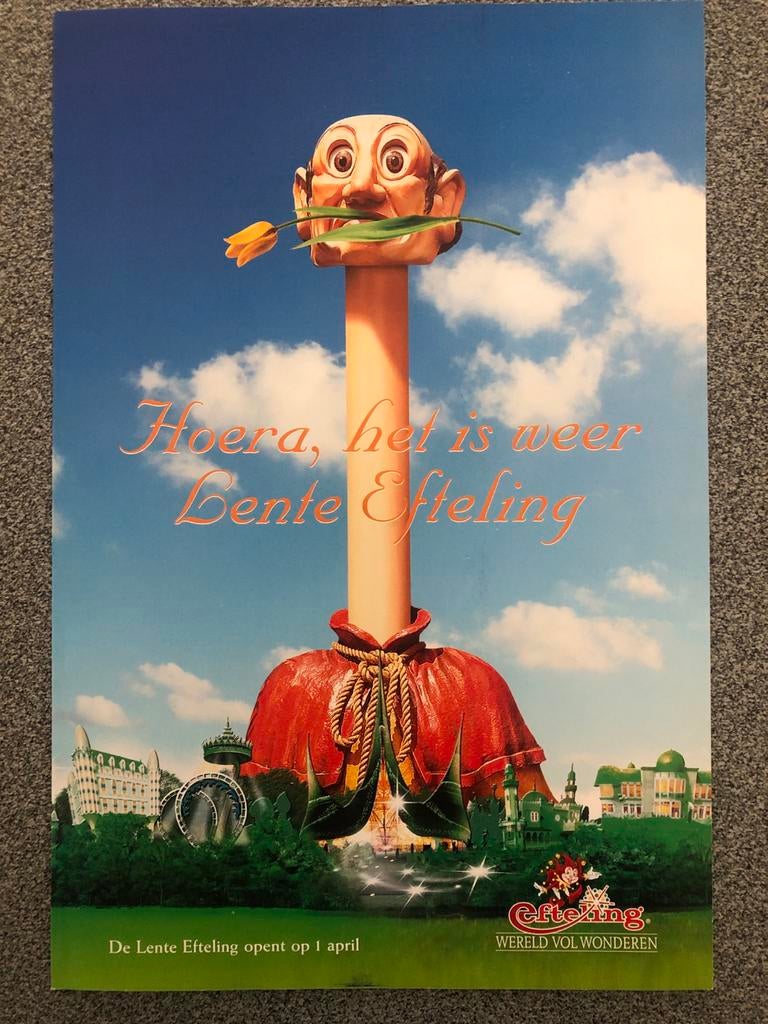 Efteling Lente Folder Boekje - Pardoes met Tulp, Verzamelen, Efteling, Ophalen of Verzenden, Gebruikt, Overige typen