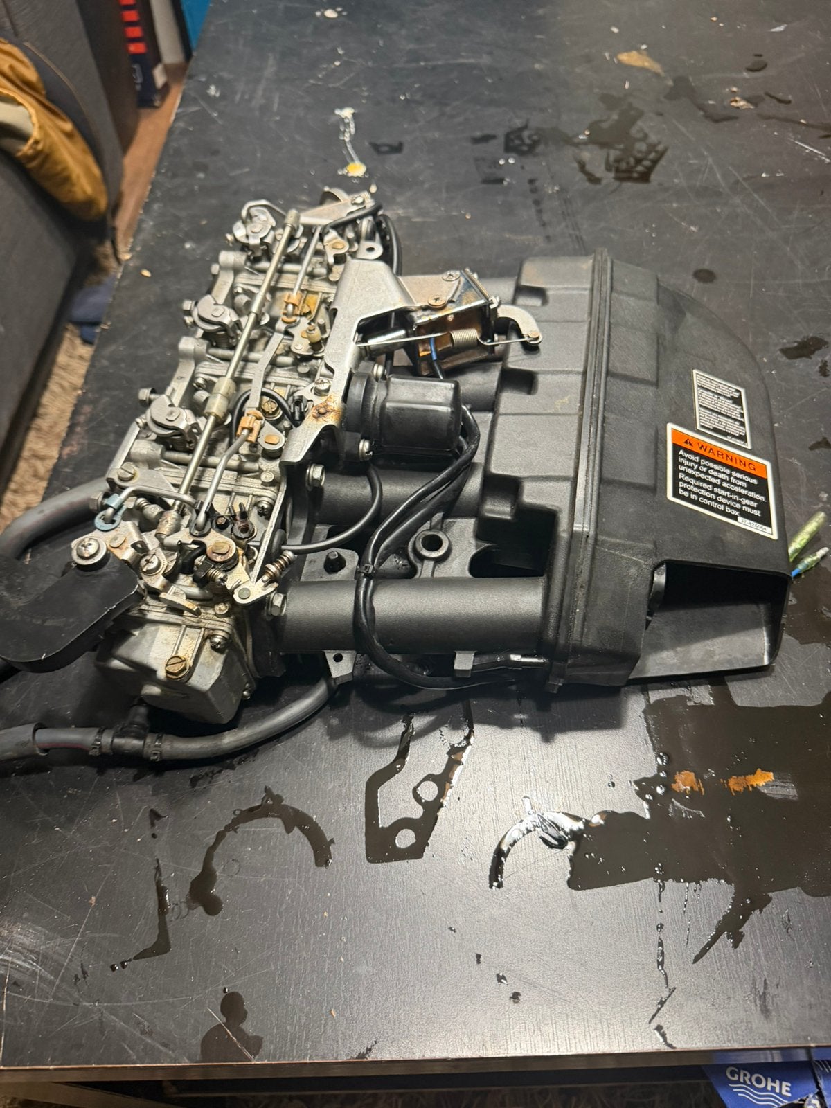 Mariner Mercury 50pk 4T BigFoot carburateurs met luchtinlaat, Ophalen of Verzenden, Gebruikt, Motor en Techniek