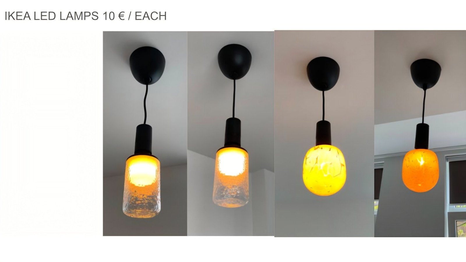 IKEA LED lampen - Diverse/ lamp / ceiling lamp/ hanglampen, Ophalen, Gebruikt, Modern, Sfeervol, E27 (groot)