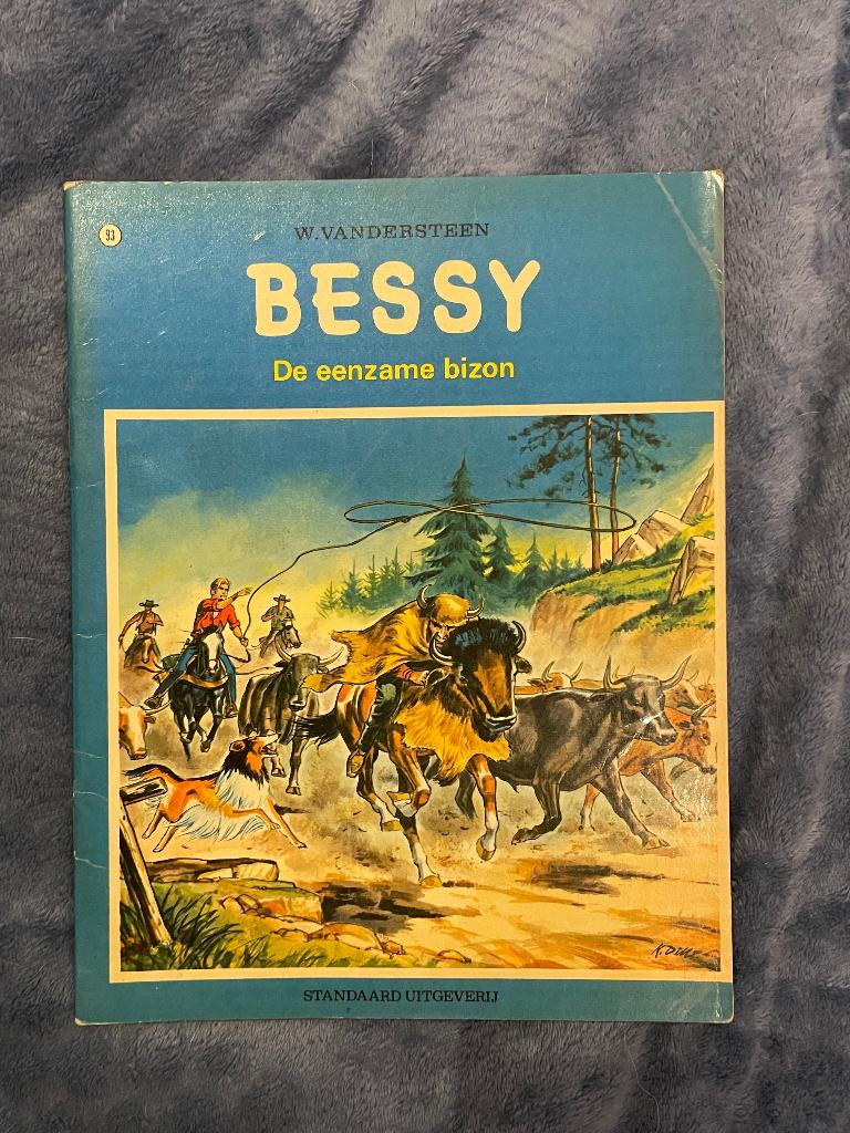 Bessy - De eenzame bizon Nr. 93, Eén stripboek, Ophalen of Verzenden, Gelezen, Willy Vandersteen