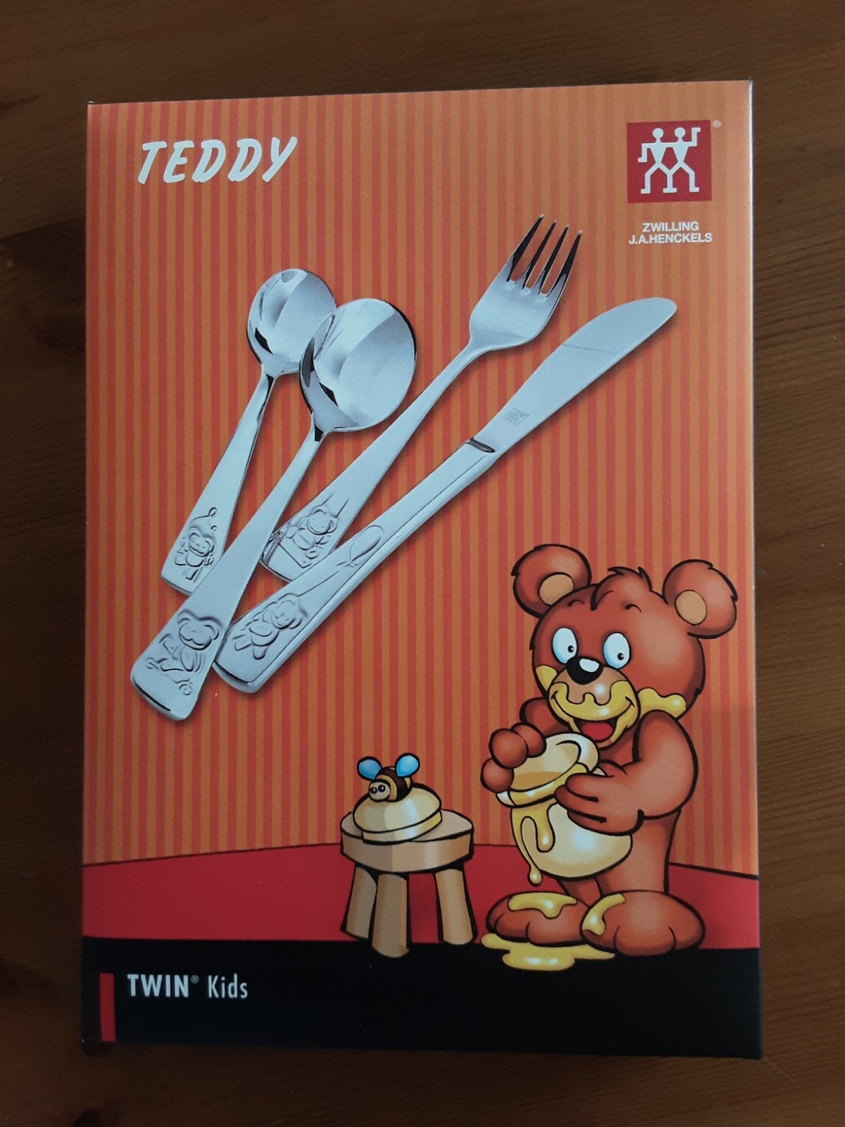 Nieuw ZWILLING Kinderbestek Teddy in doos, Kinderbestek, Bestekset, Nieuw, Ophalen of Verzenden