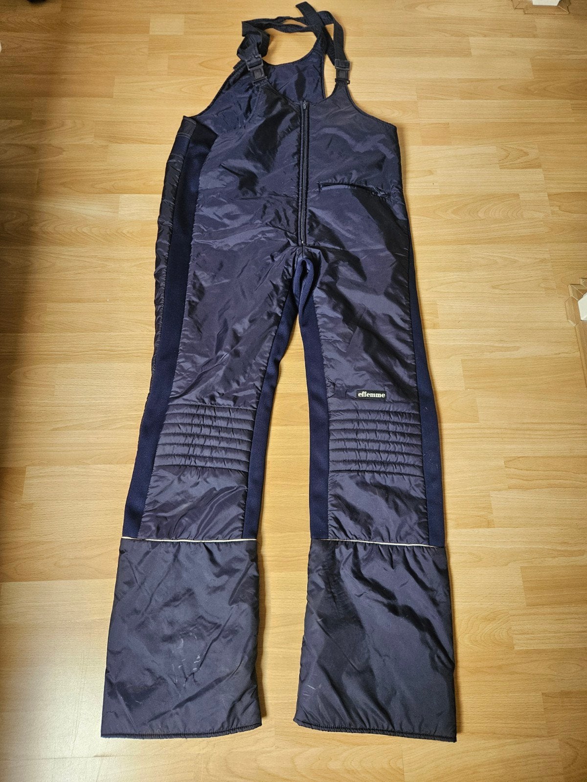 Effemme Skibroek/Salopette/overall - Vintage. donker blauw, Ophalen of Verzenden, Gedragen, Broek